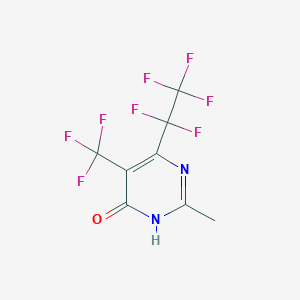 2-methyl-6-(pentafluoroethyl)-5-(trifluoromethyl)-4-pyrimidinol