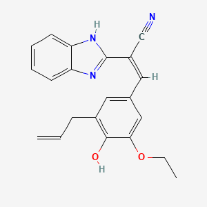 molecular formula C21H19N3O2 B3725689 3-(3-allyl-5-ethoxy-4-hydroxyphenyl)-2-(1H-benzimidazol-2-yl)acrylonitrile 