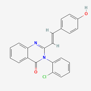 molecular formula C22H15ClN2O2 B3725701 3-(2-chlorophenyl)-2-[2-(4-hydroxyphenyl)vinyl]-4(3H)-quinazolinone 