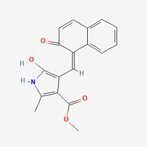 molecular formula C18H15NO4 B3725717 methyl 4-[(2-hydroxy-1-naphthyl)methylene]-2-methyl-5-oxo-4,5-dihydro-1H-pyrrole-3-carboxylate 