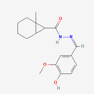 molecular formula C17H22N2O3 B3725747 N'-(4-hydroxy-3-methoxybenzylidene)-1-methylbicyclo[4.1.0]heptane-7-carbohydrazide 