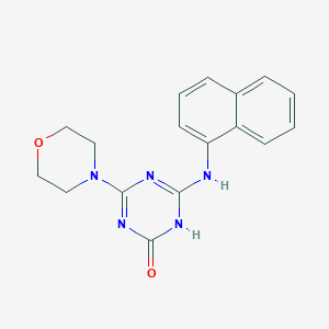 molecular formula C17H17N5O2 B3725755 6-(4-morpholinyl)-4-(1-naphthylamino)-1,3,5-triazin-2(1H)-one 