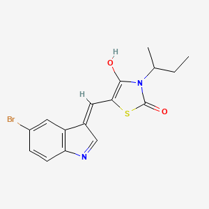 molecular formula C16H15BrN2O2S B3725792 5-[(5-bromo-1H-indol-3-yl)methylene]-3-sec-butyl-1,3-thiazolidine-2,4-dione 