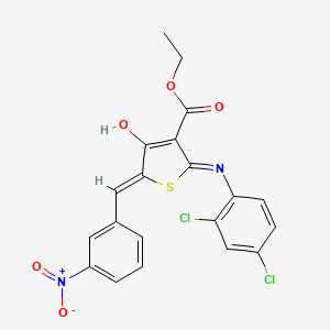 molecular formula C20H14Cl2N2O5S B3725796 ethyl 2-[(2,4-dichlorophenyl)amino]-5-(3-nitrobenzylidene)-4-oxo-4,5-dihydro-3-thiophenecarboxylate 