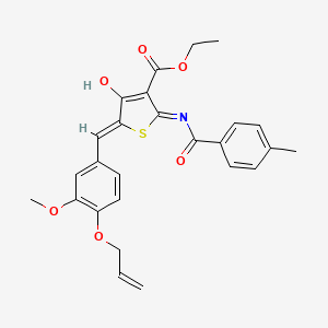 molecular formula C26H25NO6S B3725809 ethyl 5-[4-(allyloxy)-3-methoxybenzylidene]-2-[(4-methylbenzoyl)amino]-4-oxo-4,5-dihydro-3-thiophenecarboxylate 