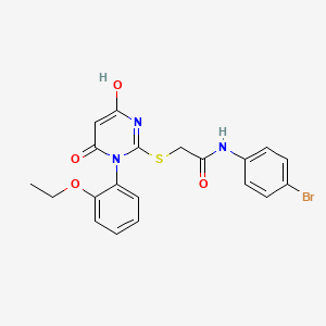 molecular formula C20H18BrN3O4S B3725827 N-(4-bromophenyl)-2-{[1-(2-ethoxyphenyl)-4-hydroxy-6-oxo-1,6-dihydro-2-pyrimidinyl]thio}acetamide 