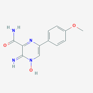 B372586 3-Amino-6-(4-methoxyphenyl)-2-pyrazinecarboxamide 4-oxide CAS No. 6421-72-3