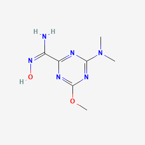 molecular formula C7H12N6O2 B3725892 4-(dimethylamino)-N'-hydroxy-6-methoxy-1,3,5-triazine-2-carboximidamide 
