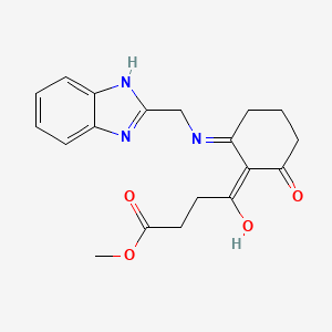 molecular formula C19H21N3O4 B3725906 methyl 4-{2-[(1H-benzimidazol-2-ylmethyl)amino]-6-oxocyclohex-1-en-1-yl}-4-oxobutanoate 