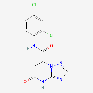 molecular formula C12H9Cl2N5O2 B3725928 N-(2,4-dichlorophenyl)-5-oxo-4,5,6,7-tetrahydro[1,2,4]triazolo[1,5-a]pyrimidine-7-carboxamide 