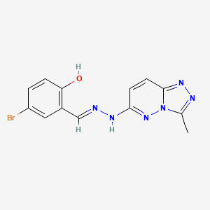 molecular formula C13H11BrN6O B3725937 5-bromo-2-hydroxybenzaldehyde (3-methyl[1,2,4]triazolo[4,3-b]pyridazin-6-yl)hydrazone 