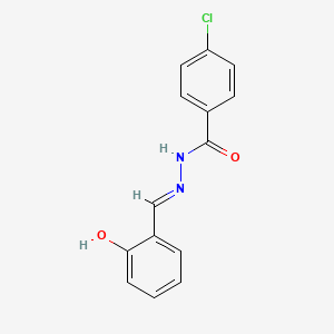 molecular formula C14H11ClN2O2 B3725961 4-chloro-N'-(2-hydroxybenzylidene)benzohydrazide 