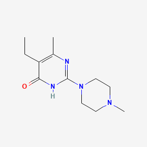 molecular formula C12H20N4O B3725973 5-ethyl-6-methyl-2-(4-methyl-1-piperazinyl)-4(3H)-pyrimidinone 