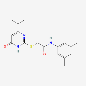 molecular formula C17H21N3O2S B3725975 N-(3,5-dimethylphenyl)-2-[(4-isopropyl-6-oxo-1,6-dihydro-2-pyrimidinyl)thio]acetamide 
