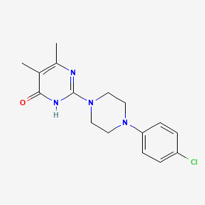 molecular formula C16H19ClN4O B3725982 2-[4-(4-chlorophenyl)-1-piperazinyl]-5,6-dimethyl-4(3H)-pyrimidinone CAS No. 886152-79-0