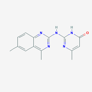 molecular formula C15H15N5O B3725994 2-[(4,6-dimethyl-2-quinazolinyl)amino]-6-methyl-4-pyrimidinol CAS No. 332074-09-6