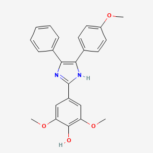 molecular formula C24H22N2O4 B3726003 2,6-dimethoxy-4-[4-(4-methoxyphenyl)-5-phenyl-1H-imidazol-2-yl]phenol 