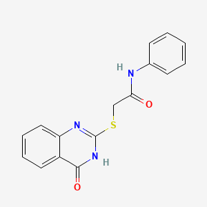 molecular formula C16H13N3O2S B3726005 2-[(4-oxo-3,4-dihydro-2-quinazolinyl)thio]-N-phenylacetamide CAS No. 51487-26-4