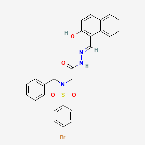 molecular formula C26H22BrN3O4S B3726011 N-benzyl-4-bromo-N-(2-{2-[(2-hydroxy-1-naphthyl)methylene]hydrazino}-2-oxoethyl)benzenesulfonamide 