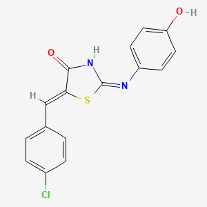 molecular formula C16H11ClN2O2S B3726013 5-(4-chlorobenzylidene)-2-[(4-hydroxyphenyl)imino]-1,3-thiazolidin-4-one 