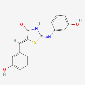 molecular formula C16H12N2O3S B3726023 5-(3-hydroxybenzylidene)-2-[(3-hydroxyphenyl)amino]-1,3-thiazol-4(5H)-one 