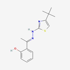 molecular formula C15H19N3OS B3726024 1-(2-hydroxyphenyl)ethanone (4-tert-butyl-1,3-thiazol-2-yl)hydrazone 