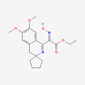 ethyl (6',7'-dimethoxy-4'H-spiro[cyclopentane-1,3'-isoquinolin]-1'-yl)(hydroxyimino)acetate
