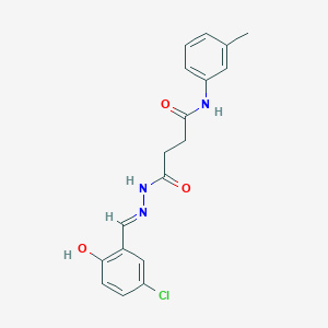 molecular formula C18H18ClN3O3 B3726064 4-[2-(5-chloro-2-hydroxybenzylidene)hydrazino]-N-(3-methylphenyl)-4-oxobutanamide 