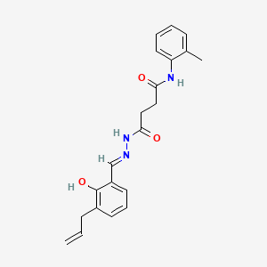molecular formula C21H23N3O3 B3726088 4-[2-(3-allyl-2-hydroxybenzylidene)hydrazino]-N-(2-methylphenyl)-4-oxobutanamide 