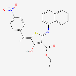 ethyl 2-(1-naphthylamino)-5-(4-nitrobenzylidene)-4-oxo-4,5-dihydro-3-thiophenecarboxylate