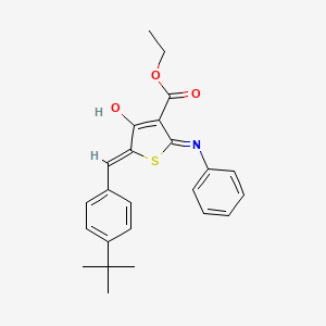 molecular formula C24H25NO3S B3726112 ethyl 2-anilino-5-(4-tert-butylbenzylidene)-4-oxo-4,5-dihydro-3-thiophenecarboxylate 