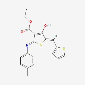 ethyl 2-[(4-methylphenyl)amino]-4-oxo-5-(2-thienylmethylene)-4,5-dihydro-3-thiophenecarboxylate