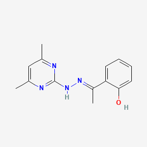 molecular formula C14H16N4O B3726147 1-(2-hydroxyphenyl)ethanone (4,6-dimethyl-2-pyrimidinyl)hydrazone 