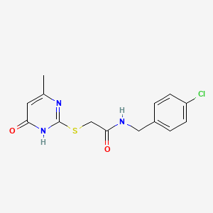 N-(4-chlorobenzyl)-2-[(4-methyl-6-oxo-1,6-dihydro-2-pyrimidinyl)thio]acetamide