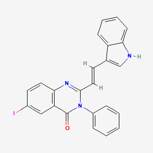 molecular formula C24H16IN3O B3726173 2-[2-(1H-indol-3-yl)vinyl]-6-iodo-3-phenyl-4(3H)-quinazolinone 