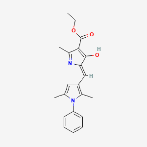 molecular formula C21H22N2O3 B3726180 ethyl 5-[(2,5-dimethyl-1-phenyl-1H-pyrrol-3-yl)methylene]-2-methyl-4-oxo-4,5-dihydro-1H-pyrrole-3-carboxylate 