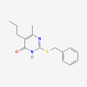 molecular formula C15H18N2OS B3726236 2-(benzylthio)-6-methyl-5-propyl-4-pyrimidinol 