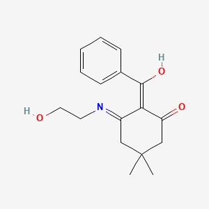 molecular formula C17H21NO3 B3726258 2-benzoyl-3-[(2-hydroxyethyl)amino]-5,5-dimethyl-2-cyclohexen-1-one 