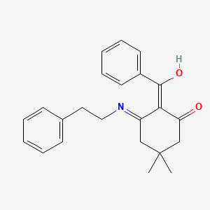 molecular formula C23H25NO2 B3726304 2-benzoyl-5,5-dimethyl-3-[(2-phenylethyl)amino]-2-cyclohexen-1-one 