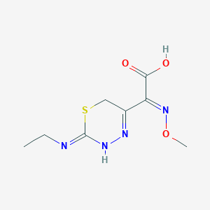molecular formula C8H12N4O3S B3726323 [2-(ethylamino)-6H-1,3,4-thiadiazin-5-yl](methoxyimino)acetic acid 