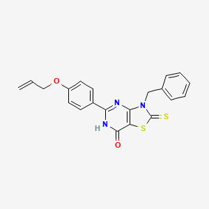 molecular formula C21H17N3O2S2 B3726339 5-[4-(allyloxy)phenyl]-3-benzyl-2-thioxo-2,3-dihydro[1,3]thiazolo[4,5-d]pyrimidin-7(6H)-one 