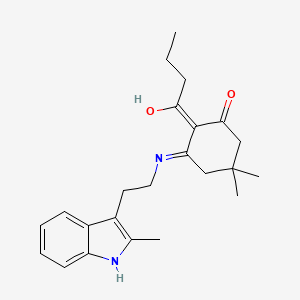 2-butyryl-5,5-dimethyl-3-{[2-(2-methyl-1H-indol-3-yl)ethyl]amino}cyclohex-2-en-1-one