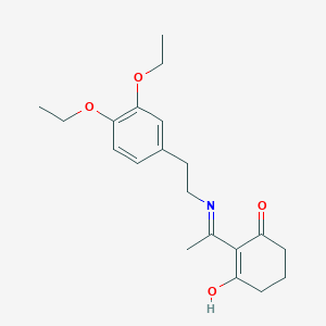2-(1-{[2-(3,4-diethoxyphenyl)ethyl]amino}ethylidene)cyclohexane-1,3-dione