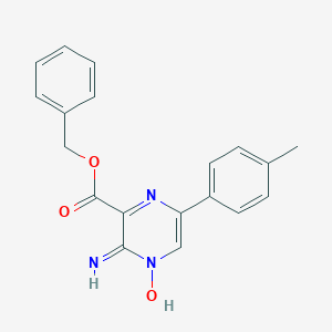 molecular formula C19H17N3O3 B372642 Benzyl 3-amino-6-(4-methylphenyl)pyrazine-2-carboxylate 4-oxide 