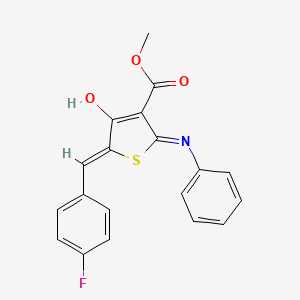 methyl 2-anilino-5-(4-fluorobenzylidene)-4-oxo-4,5-dihydro-3-thiophenecarboxylate