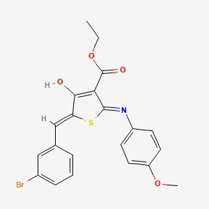 molecular formula C21H18BrNO4S B3726450 ethyl 5-(3-bromobenzylidene)-2-[(4-methoxyphenyl)amino]-4-oxo-4,5-dihydro-3-thiophenecarboxylate 