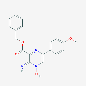 molecular formula C19H17N3O4 B372646 Benzyl 3-amino-6-(4-methoxyphenyl)pyrazine-2-carboxylate 4-oxide 