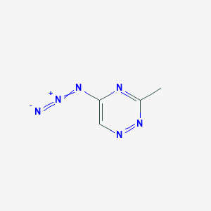 molecular formula C4H4N6 B372648 5-Azido-3-methyl-1,2,4-triazine 