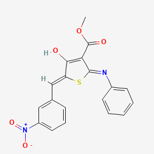 molecular formula C19H14N2O5S B3726552 methyl 2-anilino-5-(3-nitrobenzylidene)-4-oxo-4,5-dihydro-3-thiophenecarboxylate 