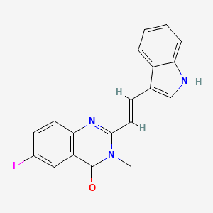 molecular formula C20H16IN3O B3726624 3-ethyl-2-[2-(1H-indol-3-yl)vinyl]-6-iodo-4(3H)-quinazolinone 